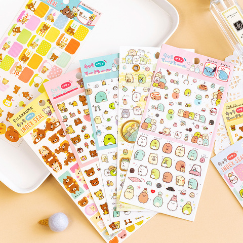 Mohamm Relaxing Bear Series Kawaii Cute Sticker Custom Stickers Diary Stationery Flakes Scrapbook DIY Decorative Stickers ► Photo 1/5