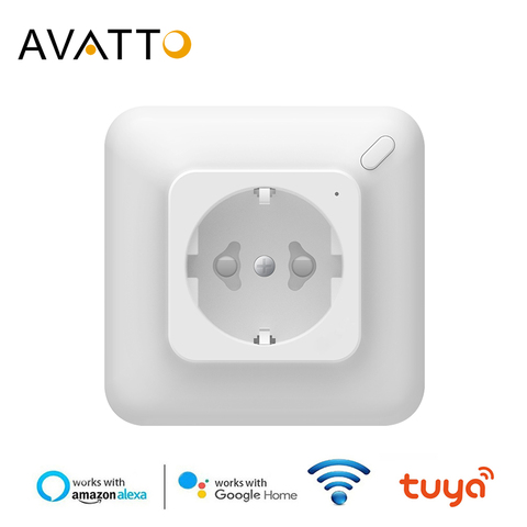 AVATTO Tuya 16A-3680W EU WiFi Wall Socket with Power Monitor,Smartlife App Control Smart Wall Outlet work with Alexa Google Home ► Photo 1/6