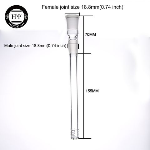 1 pc dia  glass down stem for led spiral glass hookah shisha glass tube pipe diffuser chicha hookah accessories ► Photo 1/1