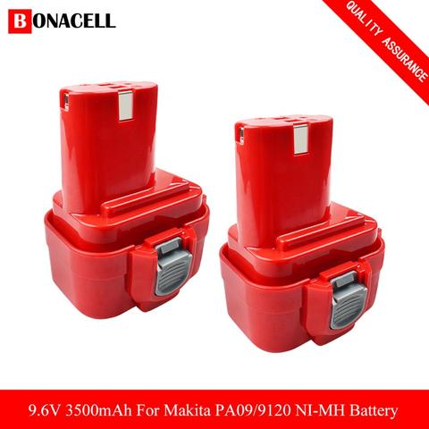 9.6V 3500mAh PA09 Ni-MH Rechargeable Battery Pack Power Tool Battery Cordless Drill for Makita 9120 9122 PA09 6207D Bateria L70 ► Photo 1/6