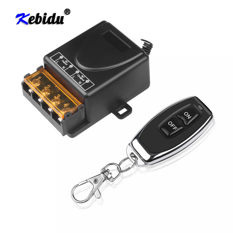 kebidu Wireless RF AC Remote Control 433 MHz 110V 240V 30A Relay Remote Control Switch Transmitter Receiver ► Photo 1/6