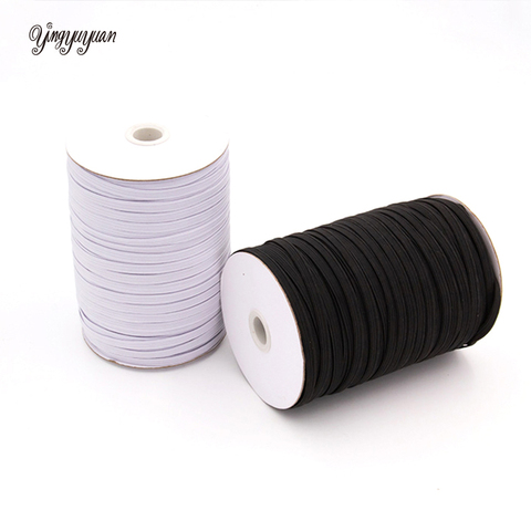 20 Yards 3/6/8/10/12MM Sewing Elastic Band Masks White Black High Elastic Flat Rubber Band Waist Band Sewing Rope for DIY Mask ► Photo 1/6