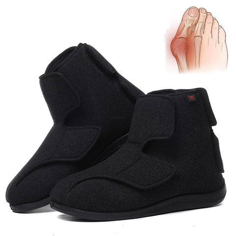 High top cloth shoes can be widened before and after adjustable flat shoes diabetic foot thumb eversion deformation fat feet can ► Photo 1/6