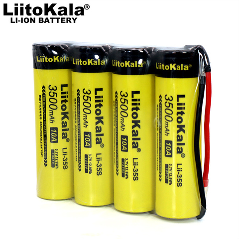 LiitoKala Lii-35S 1S4P 3.7V 18650  3500mAh * 4 14A 14000mAh rechargeable lithium battery suitable for fishing / speakers ► Photo 1/5