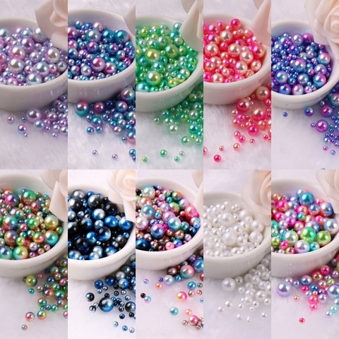 100pcs 8mm No Hole Imitation Pearl Beads ABS Round Acrylic Beads
