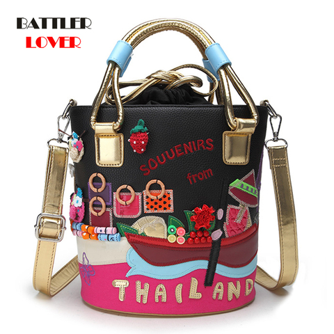 New Handbags for Women 2022 Embroiderry Shining Design Female Large Capacity Shoulder Bags Soft Leather Crossbody Bags ► Photo 1/4