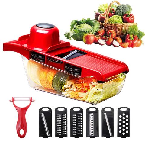 Vegetable Cutter Chopper Slicer Peeler Grater Shredder 6 In 1 for Cutting  Vegetables Multifunctional Manual Kitchen Accessories - Price history &  Review, AliExpress Seller - PORAES Official Store