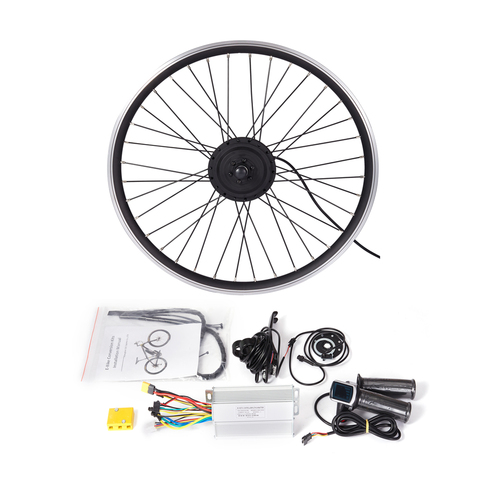 Disc and V brake bicycle convert front or rear wheel to electric bike kit 250/350/500W/1000/1500W 36V 48V e-bike conversion kit ► Photo 1/6