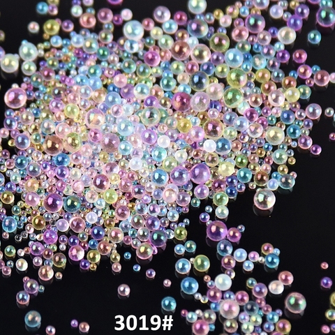 10g/Lot Mini Bubble Nail Caviar Beads 0.8-3mm Mixed Macaroon Tiny Ball Beads For Epoxy Resin Molds Fillings Nail Art Glass Beads ► Photo 1/6