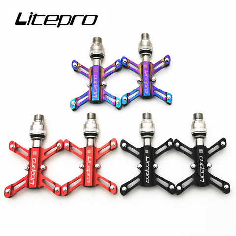 Litepro MTB Mountain Universal Bicycle QR Pedal Sealed Bearing Butterfly BMX Folding Bike Aluminum Alloy Non-slip Accessory ► Photo 1/6