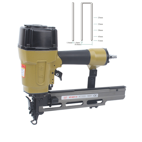 meite MT-N851-H Heavy Duty Stapler Single Shot Or Continuous Shots Adjustable U Pneumatic  Nailer  51mm U Type Nails ► Photo 1/6