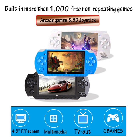 10,000 Games 4.3 Inch TFT Screen 8G Video Game Console Player for PSP Retro Game Handheld Support Mp4 Player Camera Video E-book ► Photo 1/6