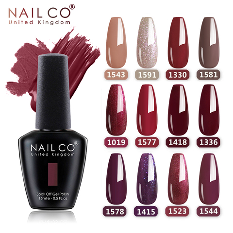 NAILCO 15ml Camel Coffee Chocolate Brown Colors Series Gel Varnish DIY Gel Nail Polish Nail Art Manicure Gellak Design Lacquer ► Photo 1/6