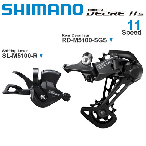 SHIMANO DEORE M5100 M5120 11v Groupset Shifter Rear Derailleur - SHIMANO SHADOW RD+ - 1x11-speed Original parts for MTB bike ► Photo 1/2