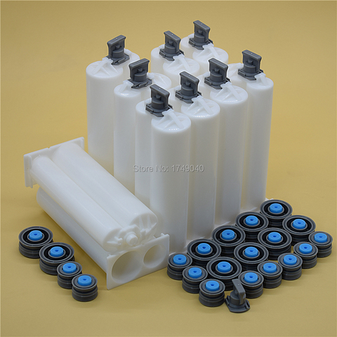 10pcs PP Mixer Cartridge Epoxy Resin Dispenser Empty 50ml 1:2 Dual Cartridge AB Glue Tube for 50ml 1:2 AB Glue Gun Dispenser ► Photo 1/6