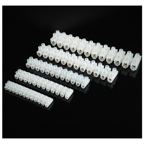 Plastic terminal block Wire connector 5A 10A Dual Row 12 Positions Screw terminal block cable connector Electric Barrier Strip ► Photo 1/4