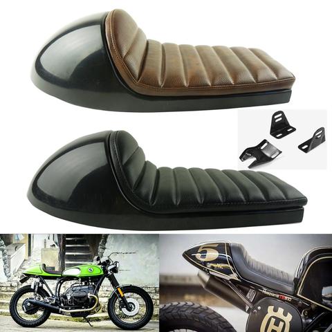 Cafe Racer Seat Retro Seat Pan Base Vintage Saddle Scrambler Cushion Vintage Motorcycle Seat for BMW Triumph Bonneville Honda ► Photo 1/6