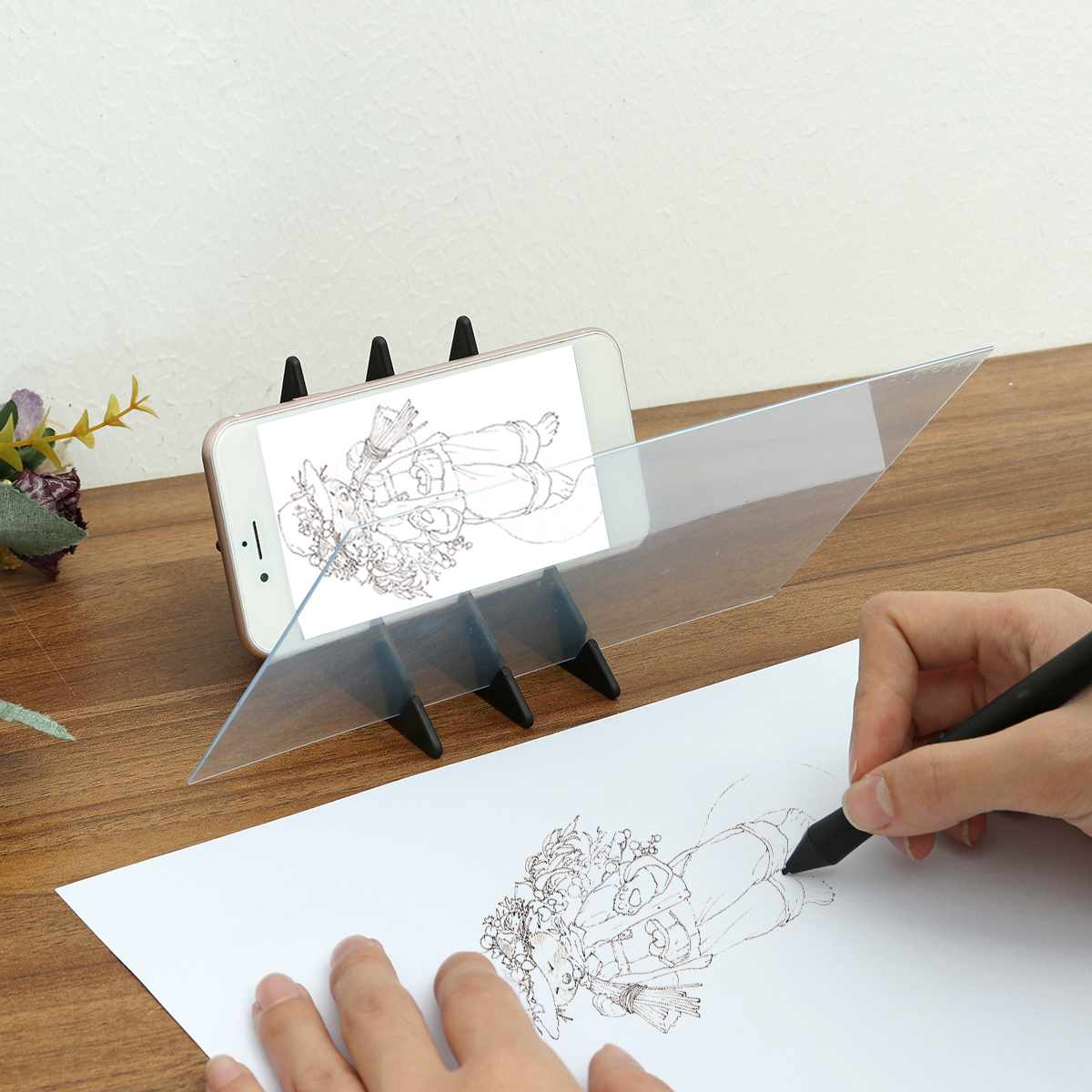 Tracking Projection Optical Drawing Board Sketch Mirror Facing Copy Table  Reflection Light Image Board with Mobile Phone Bracket - Price history &  Review, AliExpress Seller - Shop2656158 Store