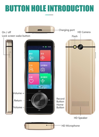 Instant Voice Smart Translator M9  Support 107 Languages Two-Way Real-Time In WiFi Offline Recording & Photo Translate ► Photo 1/6