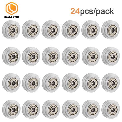 24Pcs Openbuilds CNC Clear Polycarbonate Wheel Pulley 625ZZ Bearing Plastic Wheel for Creality CR-10, CR-10S, S4, S5 Ender 3 Pro ► Photo 1/6