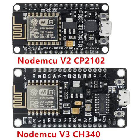 Wireless Module CH340/CP2102 NodeMcu V3 V2 Lua WIFI Internet of Things Development Board Based ESP8266 ESP-12E with PCB Antenna ► Photo 1/6