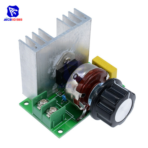 diymore AC 220V 4000W SCR Electronic Voltage Regulator Speed Controller Board Governor Dimmer Module Resistive Load ► Photo 1/6