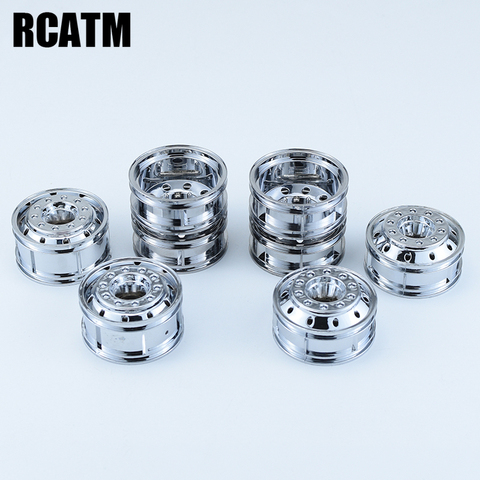 2PCs Plastic Front Rear Wheel Rim for 1/14 Tamiya RC Tractor Truck Car SCANIA R470 R620 ACTROS 3363 1851 MAN TGX FH12 ► Photo 1/6