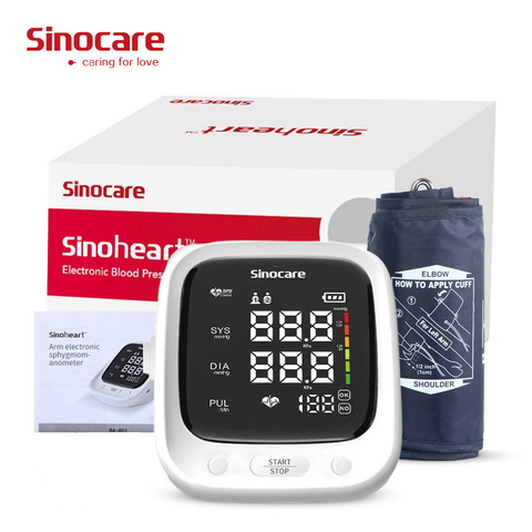 Arm Automatic Blood Pressure Monitor,  Heart Rate Pulse BP Sphygmomanometer Machine  with Voice Function & Large LCD Display ► Photo 1/6