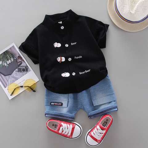 Summer Baby Clothes Suit Children Boys Fashion Shirt Shorts 2Pcs/sets Toddler Casual Clothing Infant Kids Tracksuits suit sets ► Photo 1/6