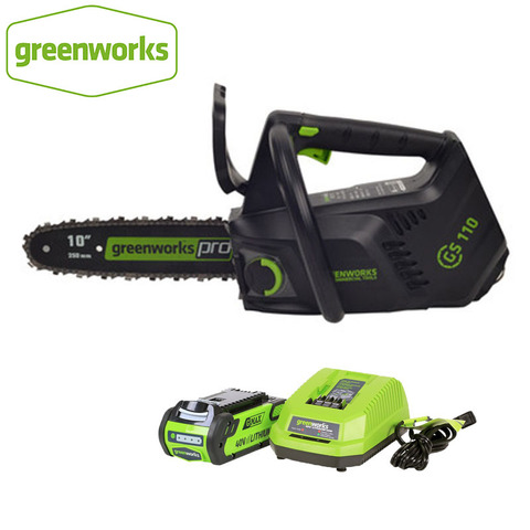 New Greenworks 40v Cordless Chain Saw Brushless ONE HAND Operate Chainsaw 10 Inch Guide Bar ► Photo 1/5