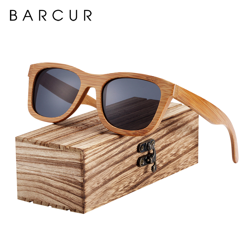 GM Natural Bamboo Wooden Sunglasses Handmade Polarized Glasses Mirror  Coating Lenses Eyewear With Gift Box