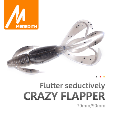 MEREDITH Crazy Flapper Fishing Lures 70mm 90mm Soft Lure Fishing Lures Soft Silicone Baits Shrimp Bass Peche Gear Fishing Tackle ► Photo 1/6