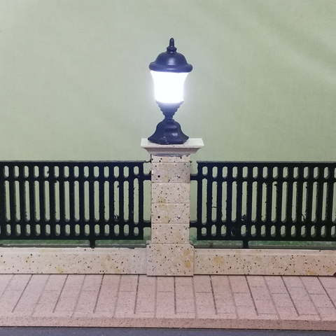 10x Model Railway Train Lamp Post Dollhouse Fairy Garden Street Lights HO Scale LEDs Bulk Style 2-2cm ► Photo 1/6