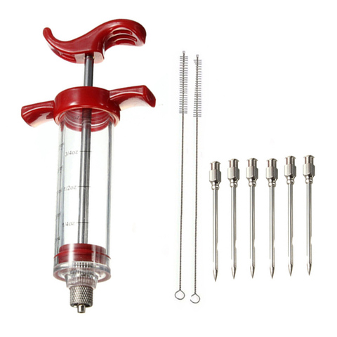 3 Stainless Steel Needles Spice Syringe Set BBQ Meat Flavor Injector Kithen Cooking Sauce Marinade I Accessories ► Photo 1/6