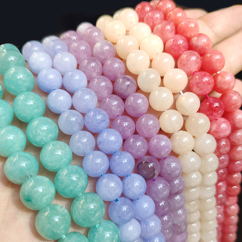 AA+ Angelite Stone Beads Natural Round Loose Spacer Mineral Beads for Jewelry Making DIY Bracelet Accessories 15inch 4/6/8/10mm ► Photo 1/6