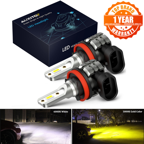 AUXITO 2Pcs 12000LM H1 LED Headlight Bulb H1 LED Canbus Car Head Fog Light  6500K