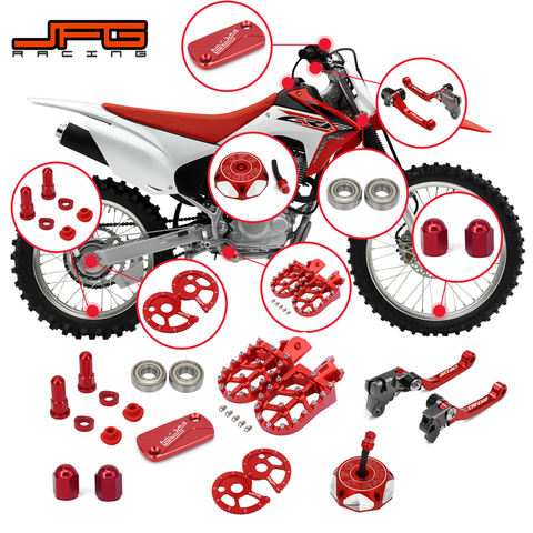 Motorcycle CNC Foot Pegs Brake Clutch Levers Gas Cap Chain Adjust Brake Reservoir Cover Roller Bearings For HONDA CRF230F 04-15 ► Photo 1/1