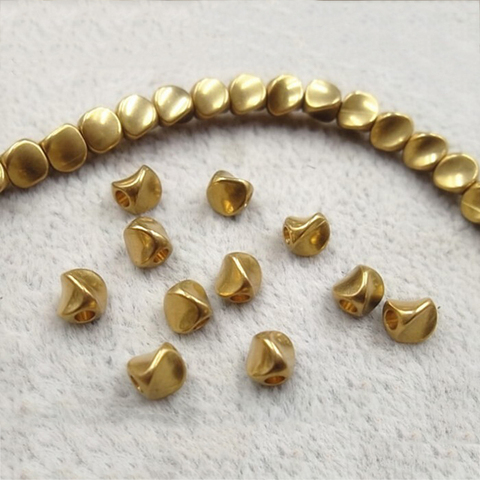 50pcs/lot 4.5mm Brass spacer beads Fancy shilly beads for bracelets DIY jewelry accessories ► Photo 1/6