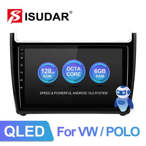 ISUDAR V72 QLED Android 10 Car Radio For VW/Volkswagen/POLO Sedan 2009-2017 Car Multimedia RAM 6GB 4G Camera DSP carplay no 2din ► Photo 1/6