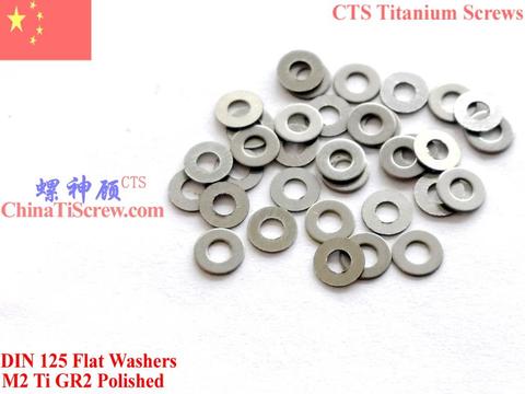 DIN 125 Titanium Washer M2 M2.5 M3 M4 M5 M6 Flat Washer Ti GR2 Polished ► Photo 1/3