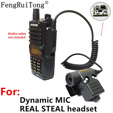 U94 PTT AMPLIFIED version for REAL STEAL headset for Baofeng UVXR UV9R UV-9RPlus GT-3WP radio 3M comtacs/MSA Dynamic MIC headset ► Photo 1/5
