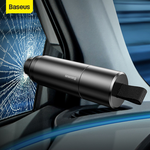 Baseus Car Safety Hammer Window Glass Breaker Life-Saving Escape Tool Seat Belt Cutter Rescue Tool High Quality Car Accessories ► Photo 1/6