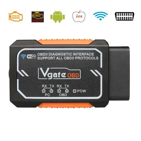 Vgate Elm327 V1.5 WIFI/Bluetooth OBD2 Scanner Chip PIC18F2480 Auto Diagnostic Tool for Android/IOS/PC OBD 2 diagnostic interface ► Photo 1/6