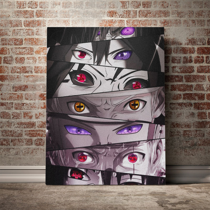Naruto Eyes Sharingan Rinnegan Posters Unframed Canvas Print Wall Art anime