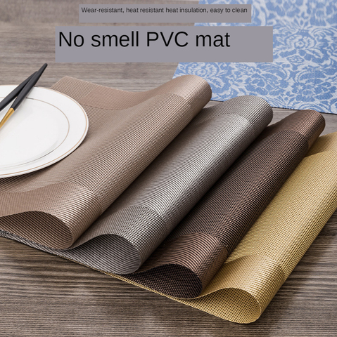 PVC Washable Placemats for Dining Table Mat Non-slip Placemat Set in Kitchen Accessories Cup Coaster Wine Pad ► Photo 1/5