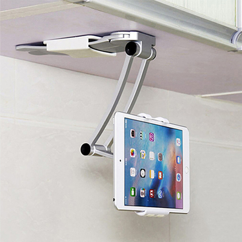 Wall Desk Tablet Stand Digital Kitchen Tablet Mount Stand  Metal Bracket Smartphones Holders Fit For 5-10.5 inch Width Tablet ► Photo 1/6