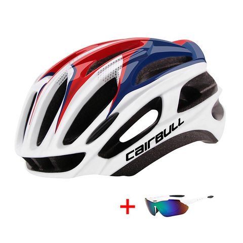 In-mold Mountain Bike Road Bike Helmet with Sunglasses Unisex Sports Riding Cycling Helmet Ultralight XC MTB Bicycle Helmet ► Photo 1/6