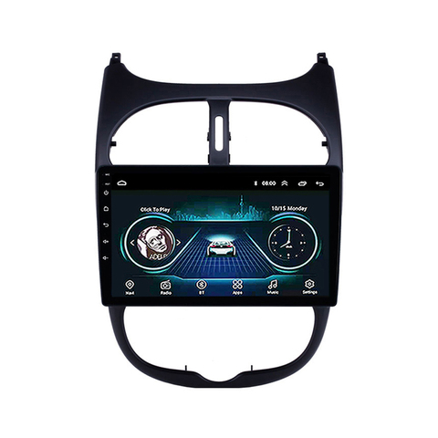 2 din Car Radio Android 9.0 Car Multimedia Player For Peugeot 206 2000 -2016  GPS Navigation WIFI Bluetooth FM ► Photo 1/6