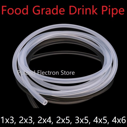 Transparent 1x3 2x3 2x4 2x5 3x5 4x5 4x6mm Silicone Tubing Food Grade Flexible Drink Hose Soft Pipe Nontoxic Environmental Clear ► Photo 1/1