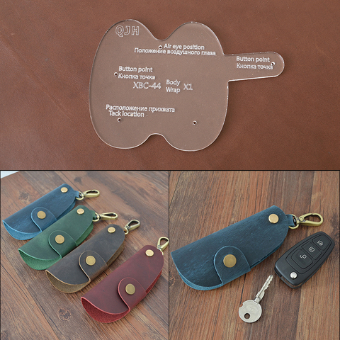 Key case drawing diy handmade leather goods model leather bag model kraft paper design template Leather sewing pattern ► Photo 1/6